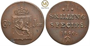 Skilling 1820 Carl XIV Johan. Kv.01