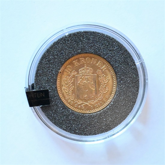 Norge 10 kroner 1902 fra Gulltransporten kv. 0/01