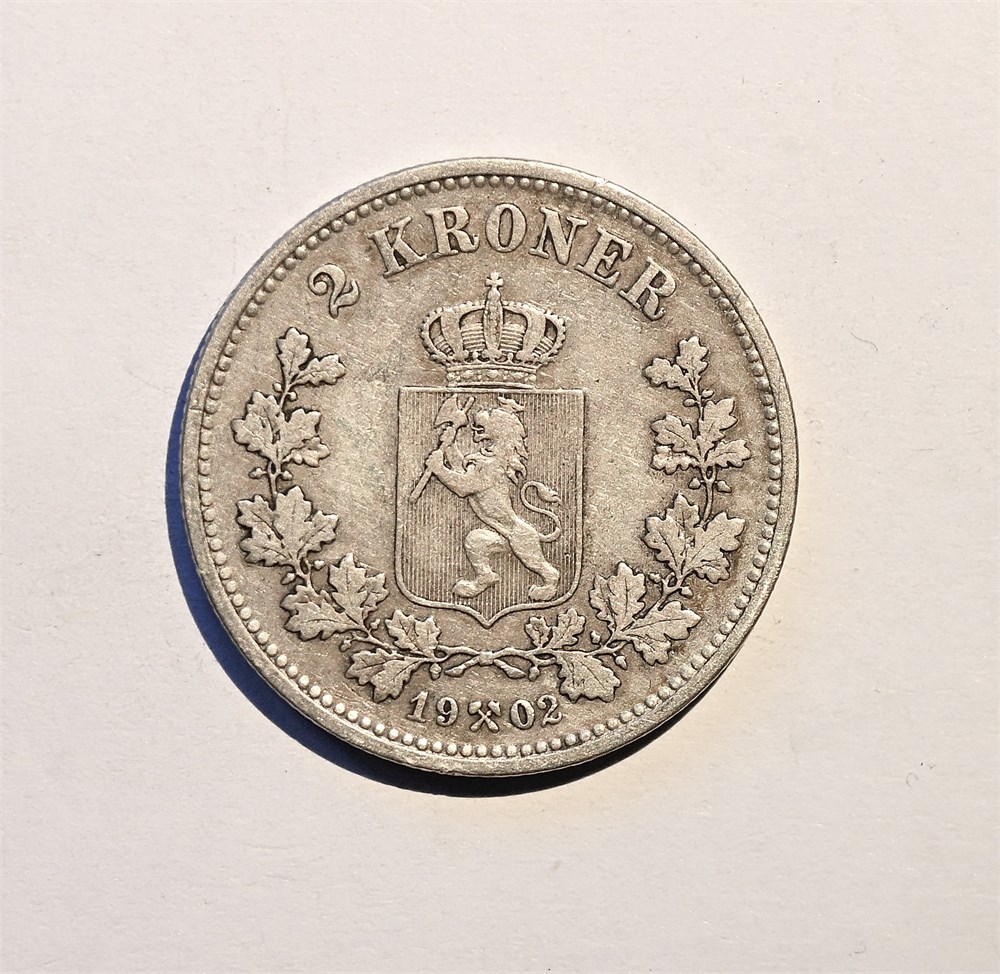 Norge 2 kroner 1902 kv. 1