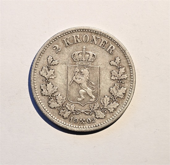 Norge 2 kroner 1902 kv. 1