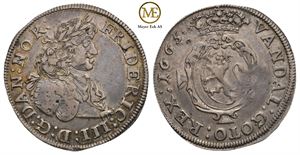 1/8 speciedaler 1665 Frederik III. Kv.1+