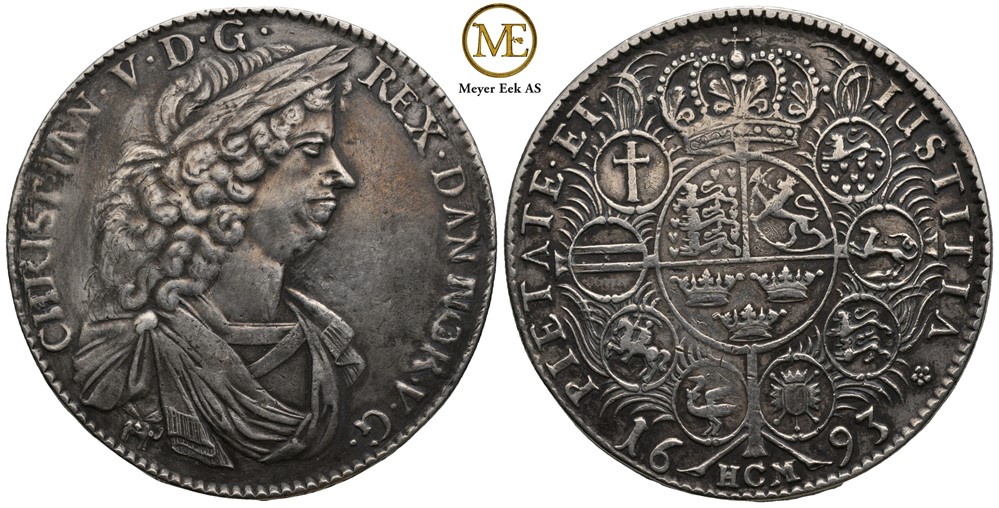 Speciedaler 1693 Christian V. Kv.1+/01