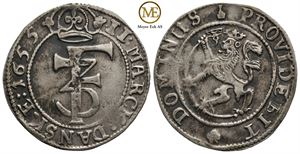 2 mark 1655 Frederik III. Kv.1+