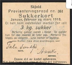 Skjold provianteringsraad 1918 kv. 0/01