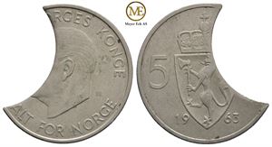 5 kroner 1963. Feilpreg