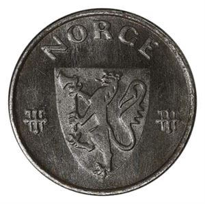 5 øre 1945 Haakon VII. Kv.0/prakt