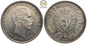 2 kroner 1913 Haakon VII. Kv.0