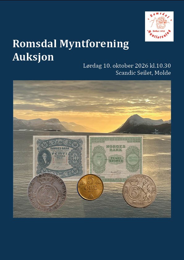 Romsdal Myntforening - Live mynt og seddel auksjon