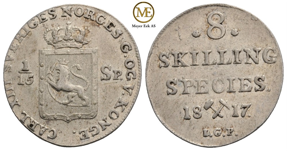 8 skilling 1817 Carl XIII. Kv.01