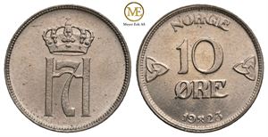 10 øre 1923 Haakon VII. Kv.0