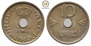 10 øre 1924 Haakon VII. Kv.0