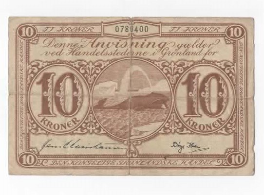 Grønland 10 kroner u/år (19531967) kv. 1-