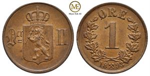 1 øre 1893 Oscar II. Kv.0/01