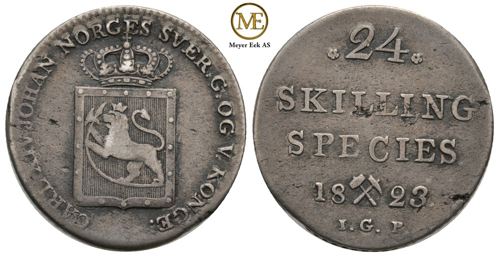 24 skilling 1823 Carl XIV Johan. Kv.1