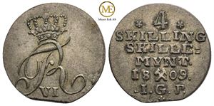 4 skilling 1809 Frederik VI. Kv.1+