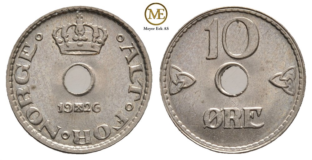 10 øre 1926 Haakon VII. Kv.0