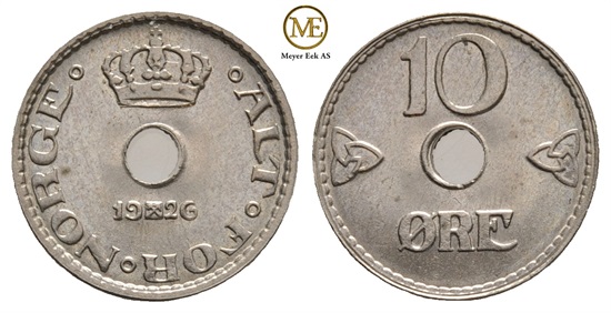 10 øre 1926 Haakon VII. Kv.0