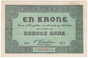 1 krone 1917 C.2583450. Kv.0/01