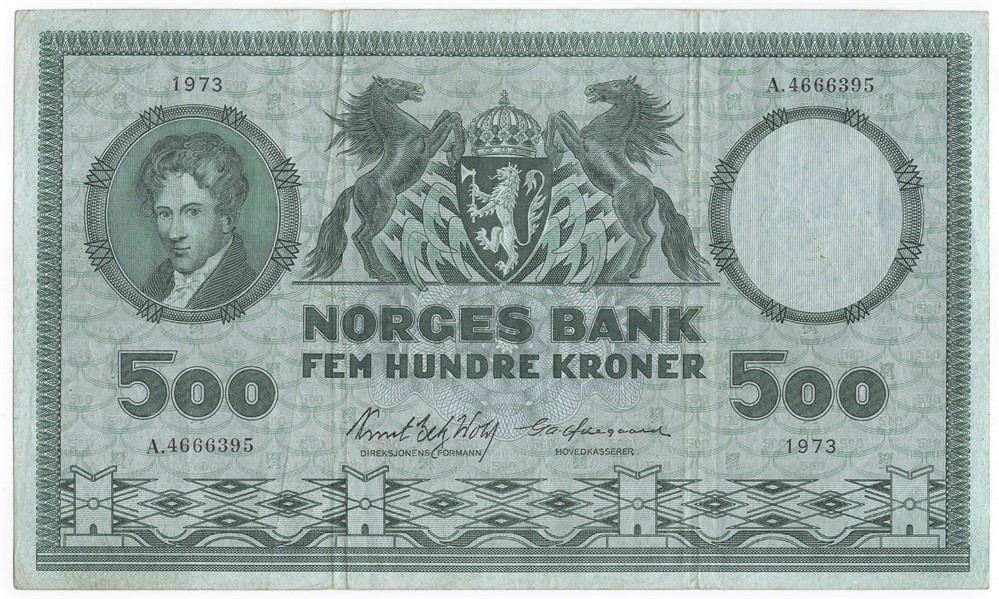 500 kroner 1973 A.4666395. Kv.1-