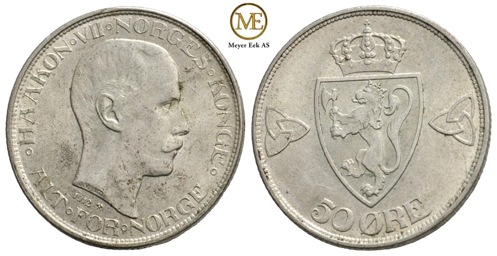 50 øre 1912 Haakon VII. Kv.0/01