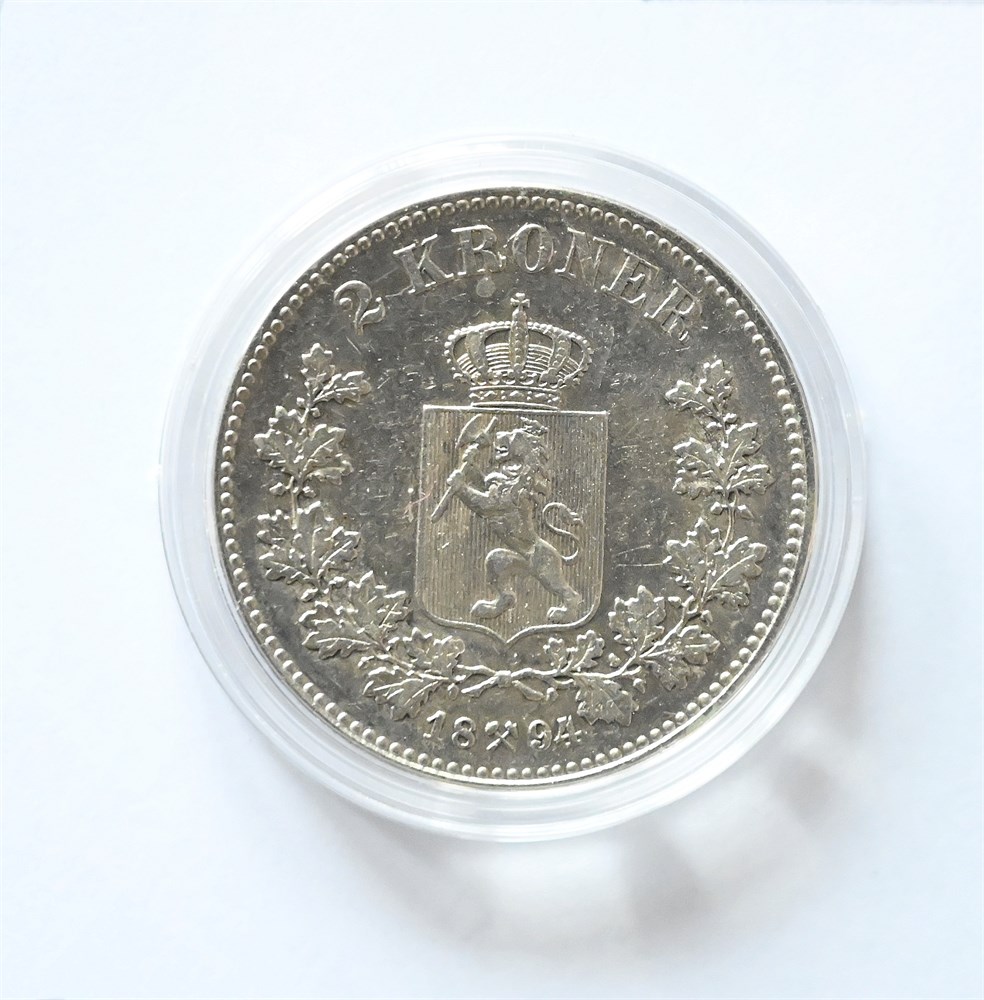 Norge 2 kroner 1894 kv. 1/1+