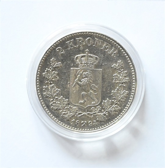 Norge 2 kroner 1894 kv. 1/1+