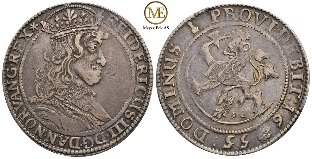 Speciedaler 1655 Frederik III. Kv.1+