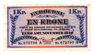 Færøyene 1 krone 1940 A