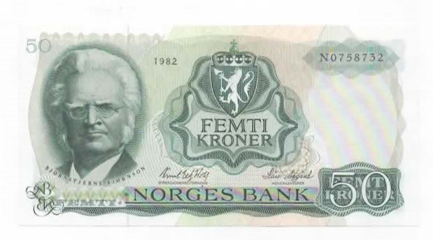 Norge 50 kroner 1982 N kv. 0