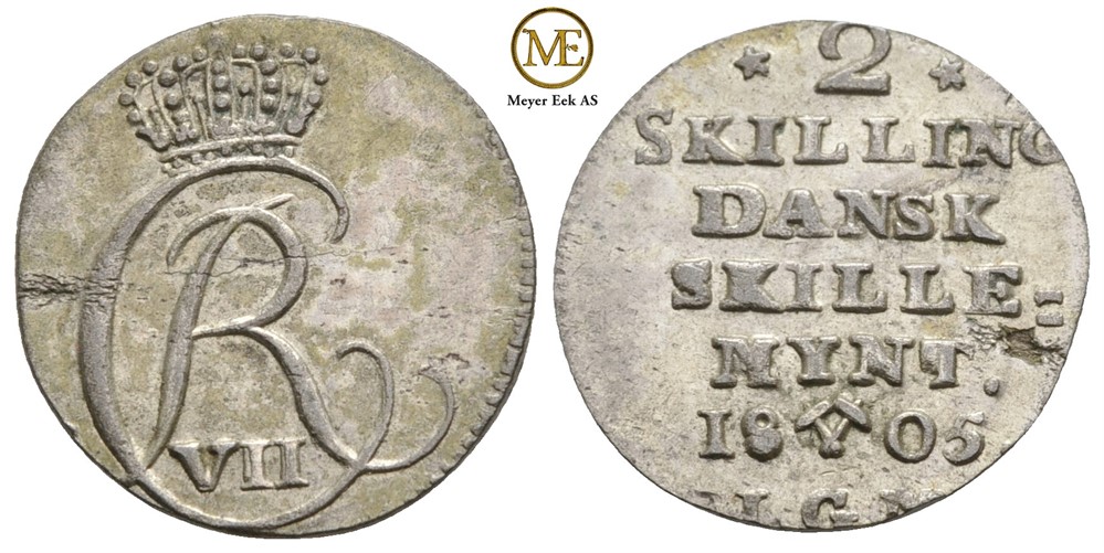 2 skilling 1805 Christian VII. Kv.01