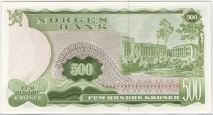 500 kroner 1978 Z.0037033 erstatningsseddel. Kv.0