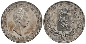 1/2 speciedaler 1847 Oscar I. Kv.0