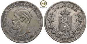 2 kroner 1900 Oscar II. Kv.1