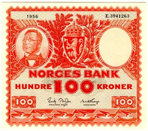 100 kroner 1956 E Kv.0/01