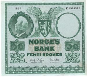 50 kroner 1961 E.1818810. Kv.1+/01