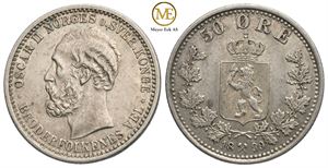 50 øre 1899 Oscar II. Kv.01