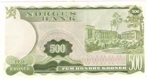 500 kroner 1982 Z.0055957 erstatningsseddel. Kv.01