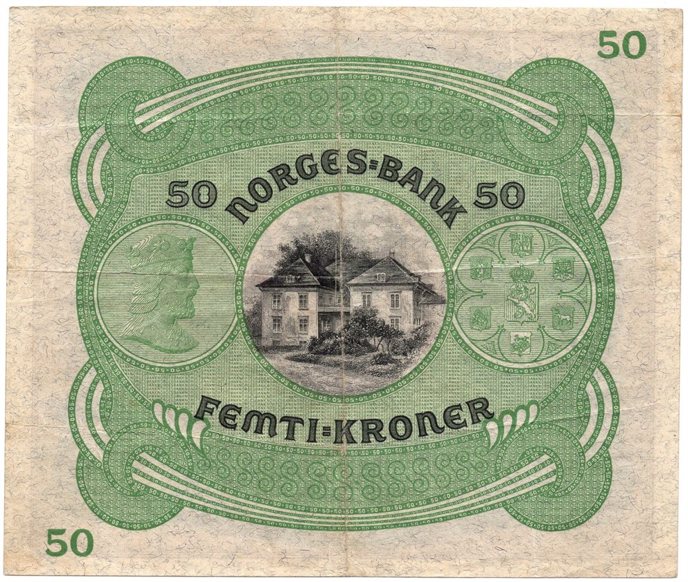 50 kroner 1938 B.6105146. Kv.1