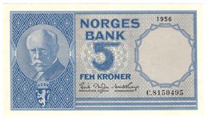 5 kroner 1956 C.8150495. Kv.0