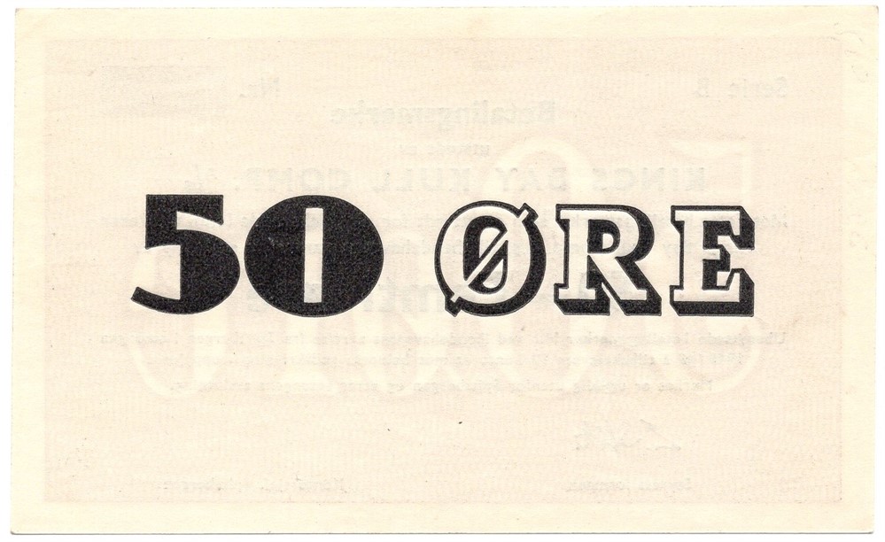 50 øre 1948/49 Kings Bay Kull Comp. Kv.0