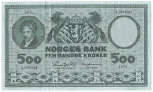 500 kroner 1974 A.5004821. Kv.1