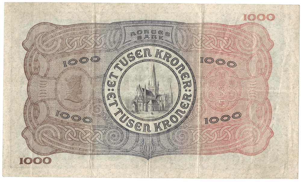 1000 kroner 1921 A.0261994. Kv.1/1+