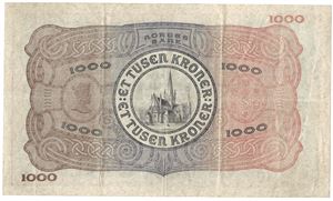 1000 kroner 1921 A.0261994. Kv.1/1+