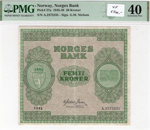 50 kroner 1945 A.2375235. Kv.1+/01