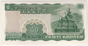 50 kroner 1974 Z.0000000 Specimen. RR. Kv.0