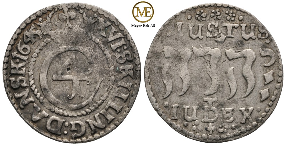 Mark 1645 Christian IV. Kv.1/1+