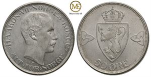 50 øre 1915 Haakon VII. Kv.0