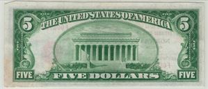 5 dollar National Bank of Norway. Kv.1+