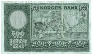 500 kroner 1974 G.2004762 erstatningsseddel. Kv.1/1+