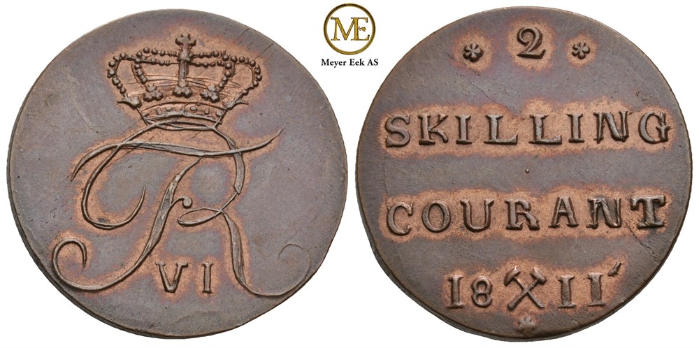 2 skilling 1811 Frederik VI. Kv.0/01